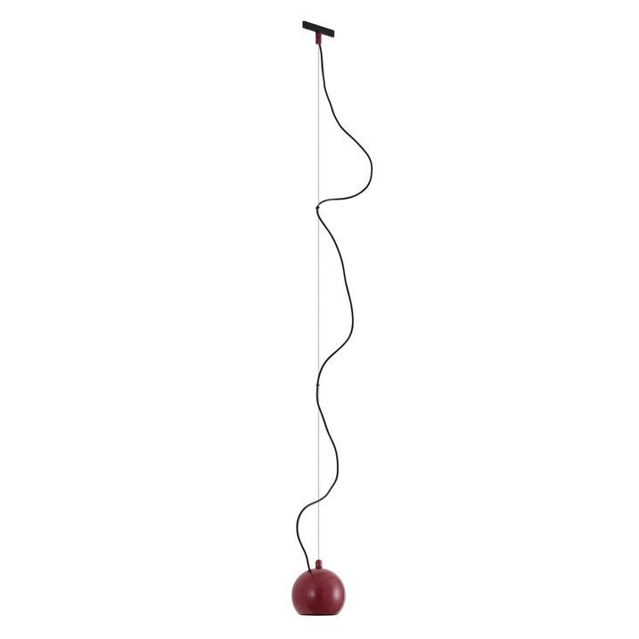 Design pendellampa röd för 1-fas skensystem - Slimline Sara