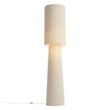 Lámpara-de-pie-Japandi-beige-tela-de-peluche-2-luces---Trompet