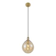 Modern-Pendant-Lamp-Gold-with-Amber-Glass---Traditional