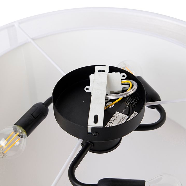 Kaasaegne laelamp valge 50 cm 3-valgusti - Drum Duo