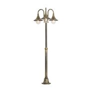Lanterna-da-esterno-classica-nera-con-oro-antico-200-cm-3-luci-IP44---Daphne