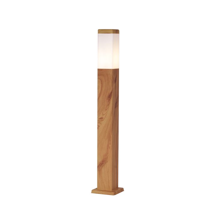 Moderna vanjska podna svjetiljka čelik s drvenim uzorkom 80 cm IP44 - Malois