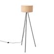 Moderne-tripod-vloerlamp-taupe-met-velours-kap---Luz