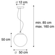 Pametna-skandinavska-viseća-lampa-zlatne-boje-sa-opalnim-staklom-50cm-uklj.-WiFi-A60---Ball-50