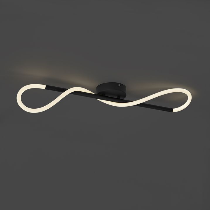 Plafonnier moderne noir avec LED inclus à 3 niveaux de gradation - Keri