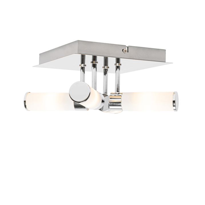 Plafonnier de salle de bain moderne chromé 4 lumières IP44 - Bath