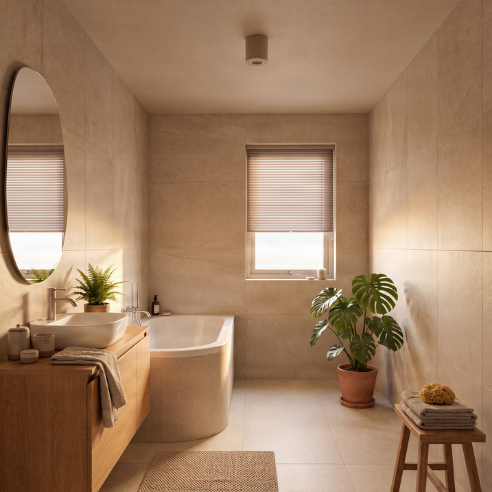 Modern Ceiling Spotlight Taupe GU10 50mm IP44 - Capa