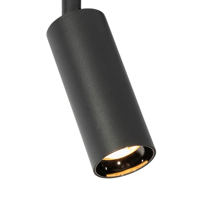Moderni črni reflektor za enofazni tirni sistem 4,5 W 3000 K - Magnetic Samson