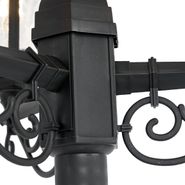 Klasické-vonkajšie-stĺpikové-svietidlo-čierne-217-cm-IP44---New-Haven-Hammered