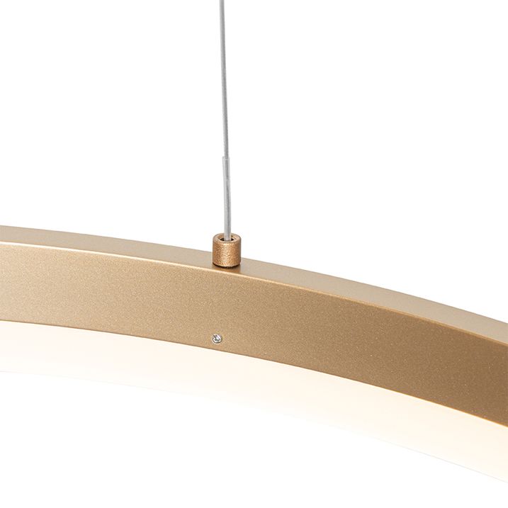 Design-riipusvalaisin kulta 60 cm sis. LED 3-vaiheinen himmennin - Anello