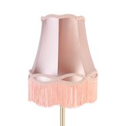 Klassinen-pöytävalaisin-messinkiä-ja-vaaleanpunaista-varjostinta-30-cm---Simplo
