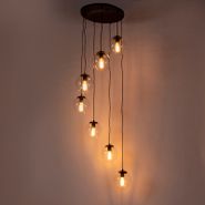 Art-Deco-piekaramā-lampa-melna-7-gaismas---Pallon