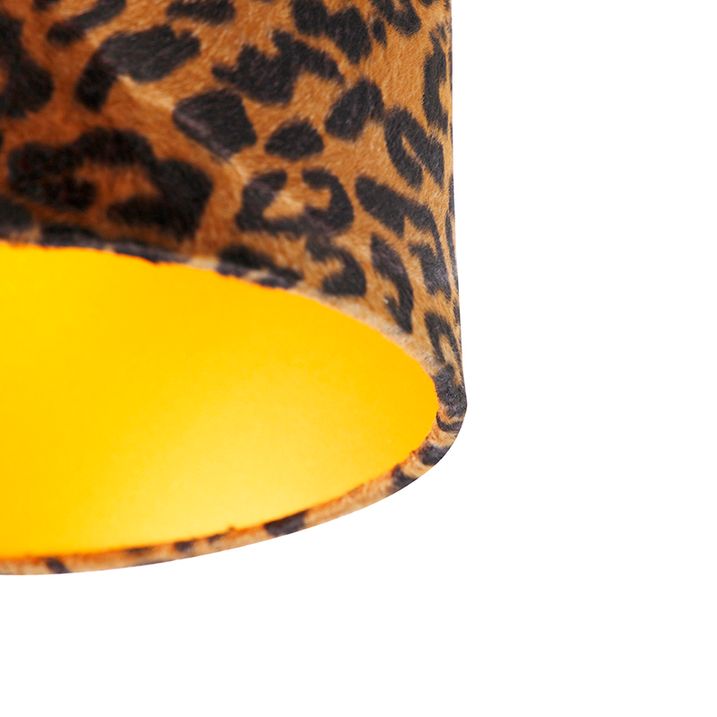Stropné svietidlo matný čierny odtieň leopardia potlač 25 cm - Combi
