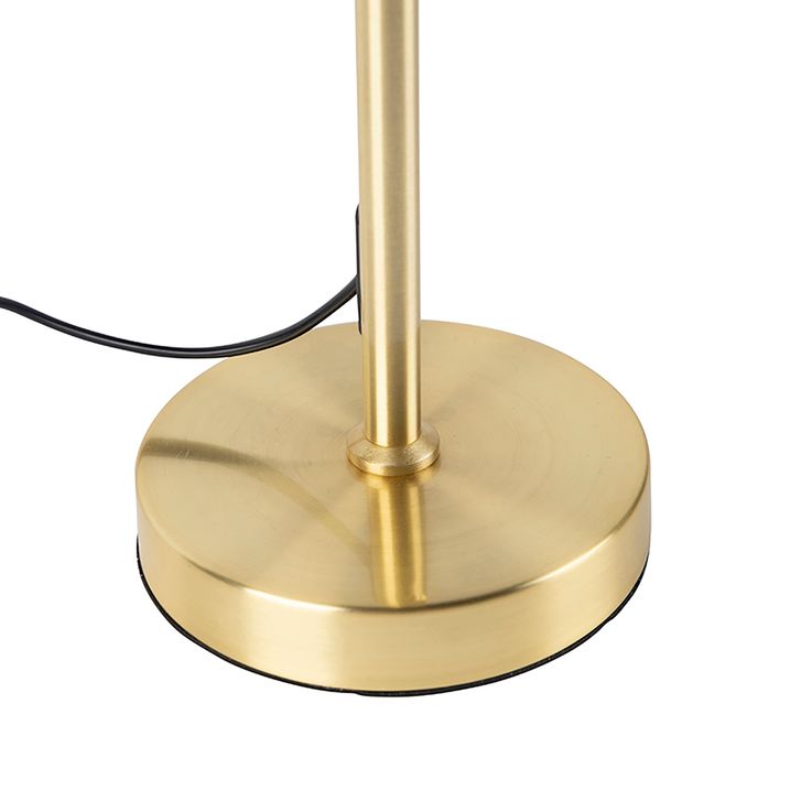 Lampă de masă aurie reglabilă cu abajur gri deschis 35 cm - Parte