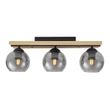 Plafoniera-smart-nera-con-legno-e-vetro-fumé-3-luci-incl.-WiFi-A60---Aleks