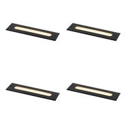 Set-od-4-moderne-podne-svjetiljke-crne-30-cm-uklj.-LED-IP65---Eline