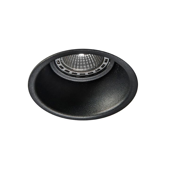 Set van 6 moderne inbouwspots zwart - Dept
