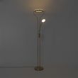 Lampadaire-moderne-doré-avec-bras-de-lecture-avec-LED-et-variateur---Divo