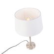 Moderna-galda-lampa-no-tērauda-ar-baltu-abažūru-32-cm---Simplo