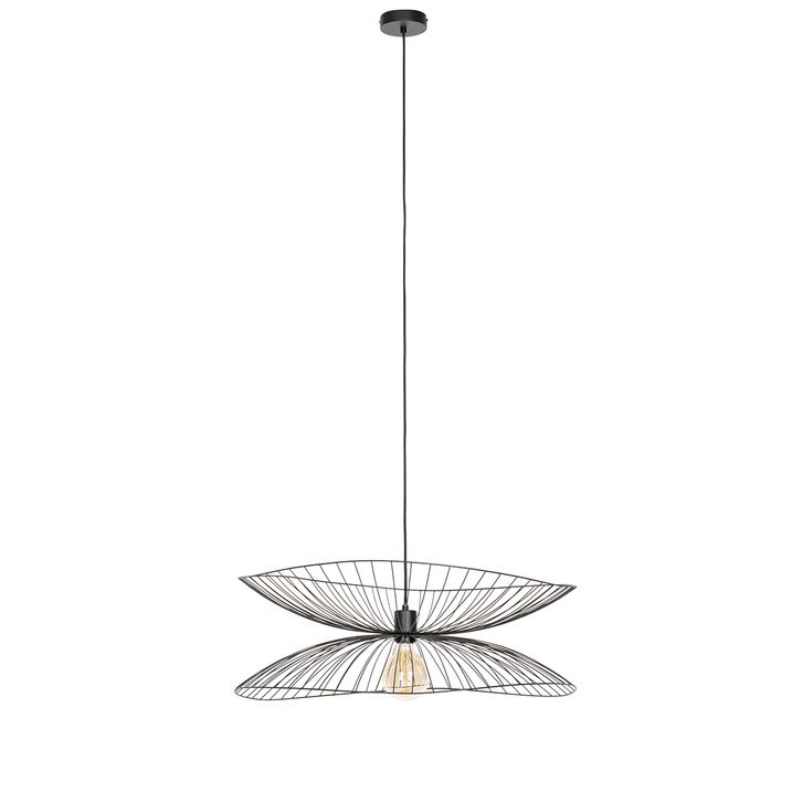 Lampă pendant de design neagră 66cm - Pua