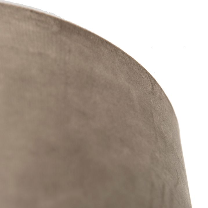 Velour Lampshade Taupe 35/35/20 with Gold Interior