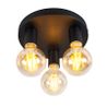 Plafoniera moderna neagra rotunda - Facil 3