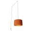 Hanglamp-zwart-met-stekker-en-oranje-kap-met-gouden-binnenkant-35cm---Cavalux