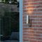 Candeeiro de parede exterior em aço 2 luzes IP44 com sensor de movimento - Duo