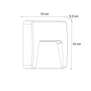 Set-mit-6-schwarzen-quadratischen-Außenwandleuchten-inkl.-LED-IP65---Gem