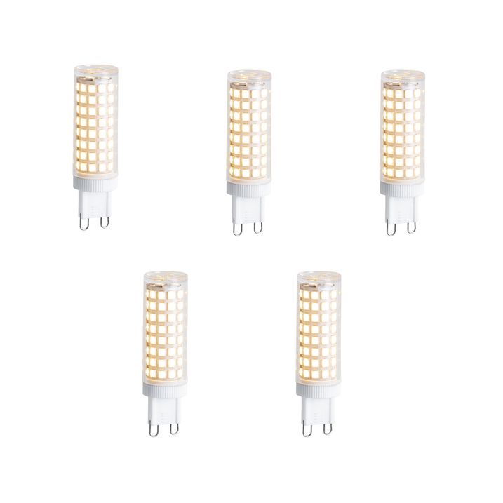Sada 5 stmívatelných LED žárovek G9 5,5W 500 lm 2700K