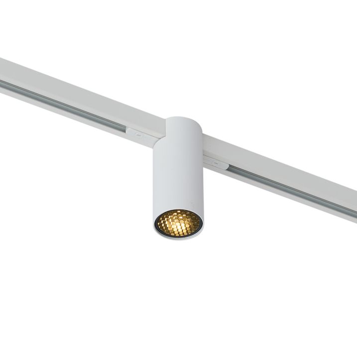 Moderner Strahler weiß für 1-Phasen-Schienensystem GU10 35mm - Slimline Nubee Honey