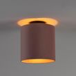 Stropní-lampa-s sametovým-stínítkem-starorůžová-se-zlatem-20-cm---Combi-Black