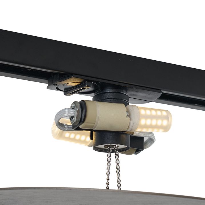 Ray Aydınlatma Sistemi için Modern Metalik Gri Tavan Lambası 1-Fazlı 2-Işıklı - Iconic Pulley