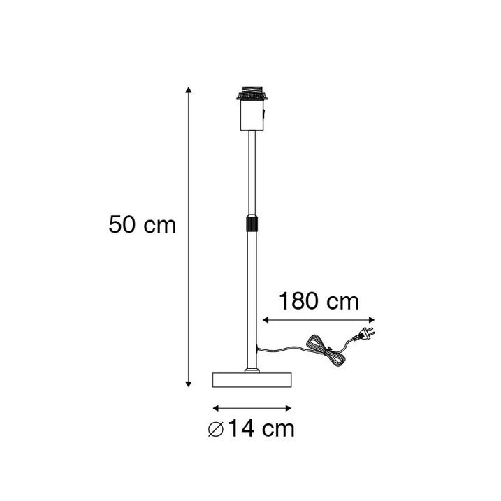 Stolná lampa medená nastaviteľná - Parte