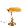 Smart-notarislamp-brons-met-amber-glas-incl.-Wifi-A60---Banker