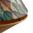 Hanglamp-zwart-met-dubbele-velours-lampenkap-blad-dessin-en-beige---Blitz