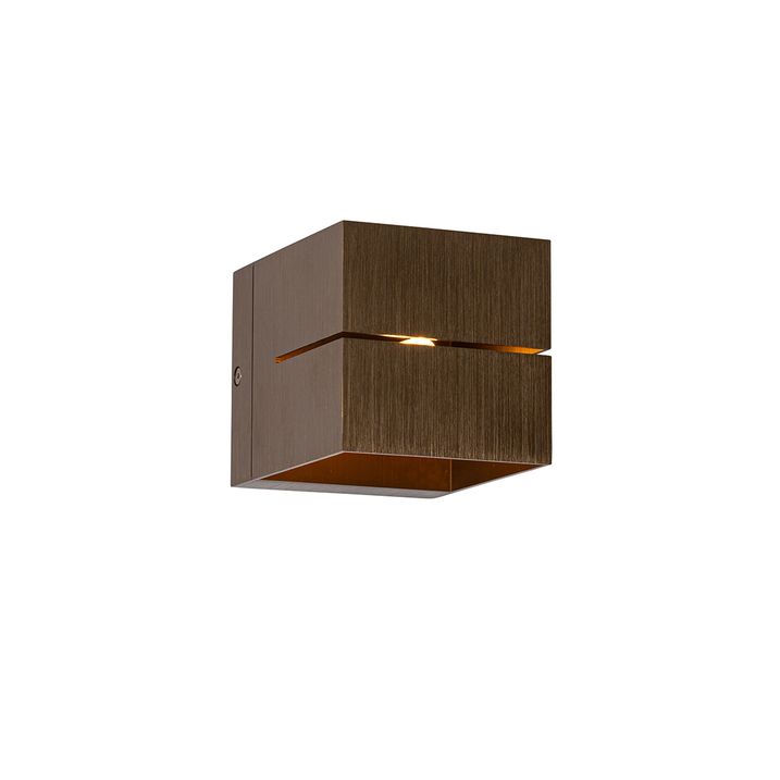 Applique murale moderne bronze foncé - Transfer Groove