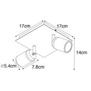 Smart-Bathroom-Spotlight-White-Square-2-Light-IP44-incl.-2-Wifi-GU10-50mm---Ducha