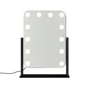 Black-40cm-Table-Mirror-with-LED-and-Touch-Dimmer-12-Light---Hollywood