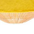 Landelijke-hanglamp-geel-velours-met-rotan-60cm---Frills-Can