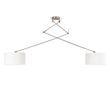 Tērauda-piekaramā-lampa-ar-abažūru-35-cm-balta-regulējama-2-gaismas---Blitz
