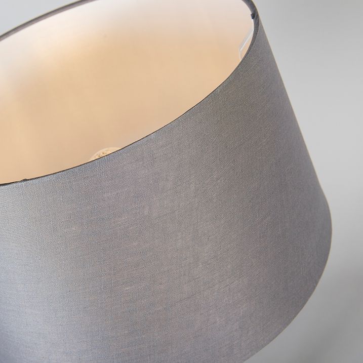 Stolní lampa ocelová s šedým stínítkem 35 cm nastavitelná - Parte