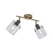 Faretto-da-soffitto-di-design-bronzo-con-vetro-trasparente-2-luci---Domo