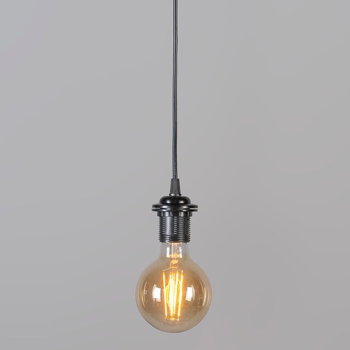 Lampă modernă suspendată neagră cu abajur alb 45 cm - Pendel