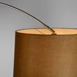 Lampă-cu-arc-din-oțel-cu-abajur-din-stofă-maro-45-cm---XXL