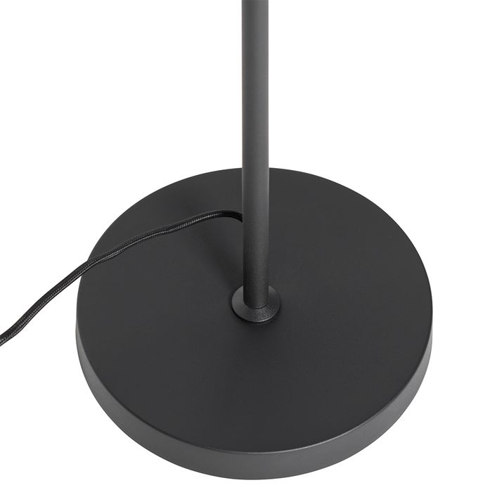 Oosterse vloerlamp zwart met bamboe 3-lichts - Rayan