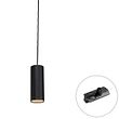 Designové-závěsné-svítidlo-černé-vč.-1-fázového-kolejnicového-adaptéru---Iconic-Tubo