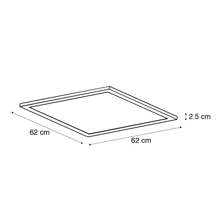 Modern LED paneel wit 62 cm incl. LED - Fons