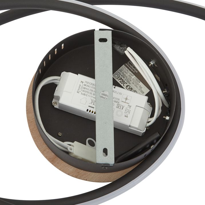 Plafonnier design en bois avec LED à intensité variable en 3 étapes - Rowan