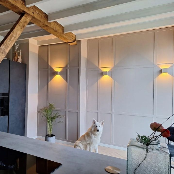 Rustic Square Wall Light Concrete - Alban